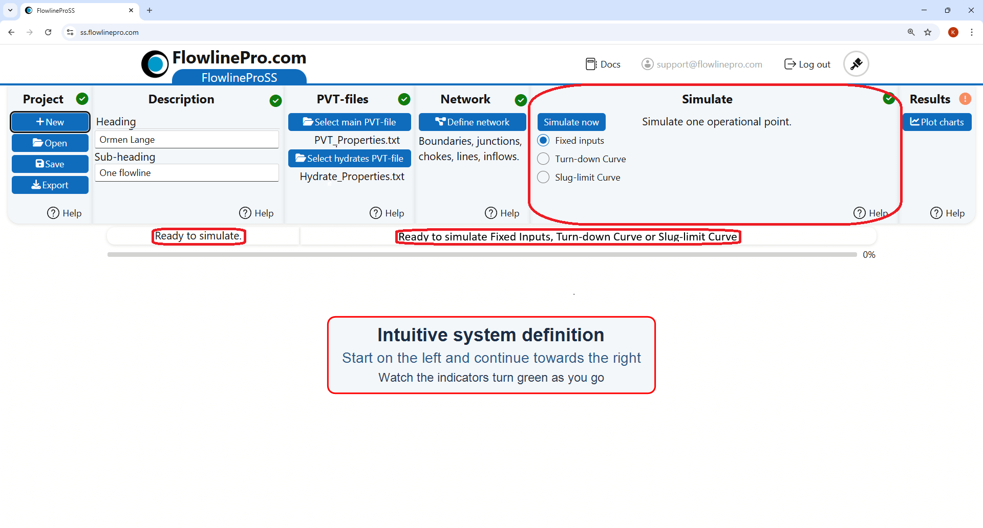 Intuitive system definition – simulate